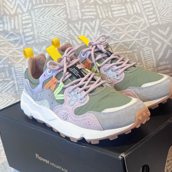 New Rare Flower Mountain Yamano 3 Suede Gray Sneakers Shoes Women SIZE 8 39 - Picture 9 of 9